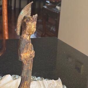 Antique bronze Japanese Chinese gold gilt statue